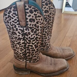 Ariat Leopard Print Cowboy Boots